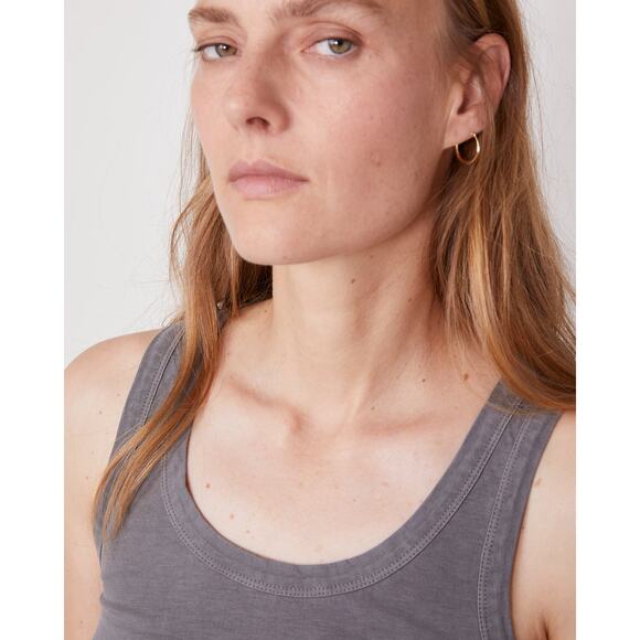 Officine Generale Tatia Pigment Dye Tank Top in Iron Grey M - Picture 3 of 4